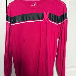 Psycho Bunny used Long sleve small pink